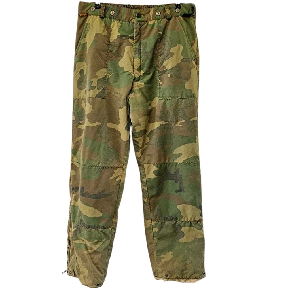 Remington Gore-Tex Hunting Pants Size M Green Woodland Camouflage Lined Gorpcore
